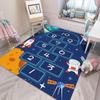 Alfombra de terciopelo de cristal para habitación infantil, bonita alfombra educativa para educación temprana, para gatear en jardín de infantes, para dormitorio, con dibujos de animales
