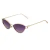 Óculos de Sol Gatinho Personalizados Modernos para Mulheres Personalidade Europeia Americana Estilo de Rua Armação de Metal Proteção Solar ao Ar Livre Lentes