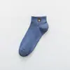 Calcetines cortos de oso para mujer, nuevos de primavera y verano, color liso, calcetines tipo mocasín para mujer japonesa, transpirables, calcetines bajos de algodón, origen al por mayor
