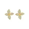 Pendientes de Botón de Flor Completamente Incrustados de Diamantes de Lujo Ligero Europeo y Americano, de Nicho, Modernos y Únicos, Pendientes Audaces y Elegantes con Exquisito Diseño de Artesanía