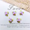 Accesorios de arte para uñas florales de moda: una linda colección que induce dopamina de tres flores pequeñas, perfecta para decoraciones de uñas y pasadores para el cabello, hecha con resina