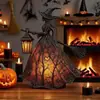 Enfeite de Lâmpada de Bruxa de Halloween em Resina Estilo Gótico Europeu Decoração de Casa Luz Ambiente para Mesa Alimentado por USB