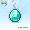 Llavero de King of Glory Minecraft Tótem No Muerto Manzana Dorada Encantada Colgante Acrílico de Resurrección