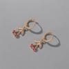 Pendientes de acrílico con forma de cereza personalizados europeos y americanos, elegantes y sencillos pendientes de resina con forma de cereza, a la moda para mujer