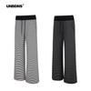 Pantalones deportivos a rayas retro americanos Unbdns para mujer, estilo nuevo de principios de primavera, patchwork color block, punto de yoga, casuales, deportivos