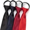 Corbata con cremallera fácil para hombre Ropa formal de negocios Corbata profesional Accesorios para camisa de sesión de fotos de rendimiento en equipo para hombre Estrecha