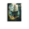 Pintura Decorativa Amazon Healing Anime Paisaje Natural para Sala de Estar, Dormitorio, Nicho, Estilo Artístico, Pintura Fresca para Colgar en la Pared