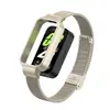 Adecuado para correa Redmi Band 3, Pulsera de Acero Inoxidable con Hebilla Milanesa, Caja de Metal, Correa Xiaomi Band 9 Active
