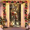 Decoração de Porta Janela de Natal Tecido de Fundo Laço Sino Tema Boneco de Neve Fundo para Fotos Fonte de Fábrica Transfronteiriça