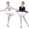 Abrigo de baile para niñas, cárdigan de invierno para practicar danza infantil, chal para estudiantes de ballet y danza, suéter con cremallera