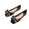 Zapatos Planos Estilo Tweed para Mujer 2025 Primavera y Otoño Nuevo Estilo Zapatos Planos de Punta Fina con Moño Zapatos Versátiles de Suela Suave para Mujer Zapatos Elegantes Flotantes