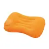 Almohada Inflable para Exteriores, Almohada Cuadrada Plegable Flocada, Máscara para Ojos, Juego de Tapones para los Oídos, Soporte Cervical para Dormir, Cojín Lumbar para Viajes Largos