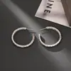 Brincos de Argola Grande com Xadrez de Losangos Estilo Tweed Luxo Acessível Design de Nicho Brincos da Moda Brincos Elegantes de Alta Qualidade