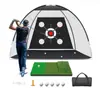 Rede de prática de golfe personalizada, saco de batida portátil para interior e exterior, equipamento de golfe, auxílio de treinamento de swing de golfe para exterior