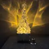 Luz Noturna de Árvore de Natal em Acrílico Decoração DIY Presente de Natal Decoração de Casa de Cristal Presente Luminoso