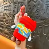 Porta-moedas de Silicone Laranja Transfronteiriço Chaveiro Pingente Bolsa de Fone de Ouvido Chaveiro Boneca Pingente Pequeno Atacado