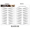 Pegatinas de cejas ecológicas de imitación 6D directas de fábrica, bordado de cejas 3D, pegatinas de transferencia de agua para cejas, impermeables, suministro transfronterizo, en stock