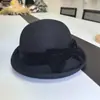 Chapéu de Aba Rolada Estilo Japonês Outono/Inverno Tendência Tipo Chapéu Laço de Veludo Simples Uso Diário Chapéu Balde Chapéu de Pescador Chapéu de Feltro Fashion