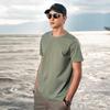 Sensação legal Ice Silk Cotton homens de manga curta T-shirt verão branco meia manga interior vestir homens cor sólida mercerizada T-shirt de baixo