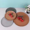 Plato de Cena Doméstico de Paja de Trigo para Cocina, Plato de Verduras de Aspecto Elegante, Plato de Frutas para Sala de Estar, Plato Redondo, Plato de Plástico, Plato para Preparar Verduras