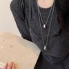 Collar con colgante de gota de agua estilo minuto para mujer, otoño e invierno, cadena larga para suéter, casual, combina con todo, verde, lujo, accesorios de alta gama