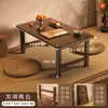 Mesa de Bay Window, Mesa Pequena, Mesa de Chá Tatami Japonês, Mesa Kang, Mesa de Café Dobrável, Mesa Kang, Mesa Baixa de Chão para Varanda, Mesa Baixa para Peitoril de Janela