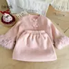 Conjunto de Dos Piezas Ningli 2025 Nuevo Otoño e Invierno para Niña con Chaqueta de Puño de Piel Pequeña Fragante y Falda Gruesa de Moda para Bebé