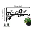 Cesta de Flores de Ferro de Parede Estilo Europeu Decoração de Parede Cesta Suspensa Suporte para Flores Suporte para Flores Suspenso Sala de Estar Varanda Pingente para Plantas Verdes