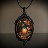 Estilo Gótico Vintage Castillo Murciélago Cuervo Cruz Sangre Gato Negro Iglesia Cementerio Vampiro Collar Vintage