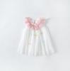 Vestido de Renda para Meninas 2026 Verão Novo Estilo Moda Bebê e Criança Pequena Vestido Princesa Bebê Soltinho Fofo