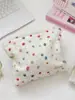 68141 Bolsa de maquillaje de organza con borlas de lunares coloridos estilo coreano, bolsa de almacenamiento para niña, bolsa con cremallera para cuidado de la piel de viaje
