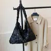 Bolso de mano con lentejuelas dulces de nicho transfronterizo para mujer, estilo coreano, color dopamina, para ir al trabajo, gran capacidad, de un solo hombro, para llevar debajo del brazo