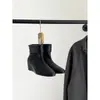 Outono Inverno 2026 Nova Moda Bico Quadrado Salto Oculto Salto Alto Botas de Cano Curto Botas de Salto Alto Moda Botas Martin Botas Femininas