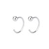 999 Brincos de Prata Esterlina Furos de Orelha Feminina Tremella Anel Brincos Simples Moda Criativa Outono / Inverno Sleep Free Ear Acessórios