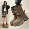 Botas Martin Gruesas de Suela para Mujer 2026 Nueva Primavera/Otoño Color Café con Piernas que Aumentan la Altura, Estilo Británico, Botines Cortos Maillard