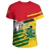 Camiseta Moda 2026 África Ghana Estampado 3D Camiseta Casual de Cuello Redondo para Hombre Camiseta Deportiva de Verano con Cuello Redondo y Manga Corta