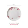 Exportar a Japón Cerezo Hueso de China Vajilla Porcelana Ligera Restaurante B&B Platos Redondos para Cena Tazones de Arroz Juego Venta al por Mayor