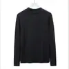 Camisa Básica Redonda de Veludo Alemão Dupla Face, Nova Camada Interna de Manga Longa com Gola Meia-Alta Outono e Inverno, Top Feminino Espesso e Quente de Cor Sólida