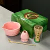 Tigela de Matcha Estilo Japonês Matcha Dinastia Sui Ferramentas para Preparar Chá Tigela de Chá de Cerâmica Xícara de Chá Agitador Pincel de Matcha Batedor de Chá Conjunto