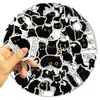50 Pacotes de Adesivos Diário Gato Preto Fofos Impermeáveis DIY Decorativos para Caderno de Mão Capa de Celular Adesivos Impermeáveis para Diário