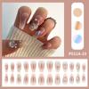 Venta caliente transfronteriza usar belleza de uñas pieza de uña Francés Perla usar uña usar parche de uña falsa fábrica cabello lacio