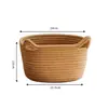 Corda de algodão tecido de orelha de gato cesta de armazenamento casa desktop sundries criativo cesta de armazenamento chave sundries organizando cesta de armazenamento