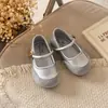 Zapatos Mary Jane para Niños 2026 Primavera y Otoño Nuevos Estilo Francés Correa Baja con Hebilla Metálica Planos Versátiles