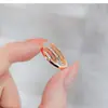 Bienes de Lujo Franceses Nuevo Estilo Microincrustación de Circonita Espíritu de Lujo Ligero Forma de Serpiente Anillo Abierto Accesorios para el Dedo de Mujer Anillo Distintivo para Mujer