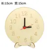Reloj de Madera en Blanco DIY Reloj Pintado a Mano Niños DIY Graffiti Jardín de Infancia Actividades Familiares Juguetes Educativos para Niños