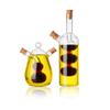 Aceitera de vidrio de borosilicato 2 en 1 para cocina, con doble boca sellada, para salsa y vinagre.