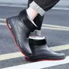 Botas de lluvia impermeables de corte bajo y medio, antideslizantes, normales, botas de pesca, botas de lluvia para hombre con forro polar, ligeras, cálidas, de moda y modernas