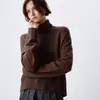 Suéter Transfronterizo Otoño e Invierno 2025 Nuevo Cuello Alto Holgado Versátil Jersey de Punto Estilo Perezoso Ropa Interior Ropa Exterior Camiseta Base