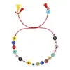 Pulsera de Hilo Rojo de la Suerte del Año Zodiacal 2025 Apilable DIY Tejida a Mano Pulsera de Cuentas Pulsera de Ojo Pulsera de Pareja