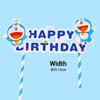 Decoraciones para Pastel de Hombre Gordo Azul y Gatito Lindo Adornos Muñeco de Dibujos Animados para Fiesta de Cumpleaños Infantil Accesorios para Hornear